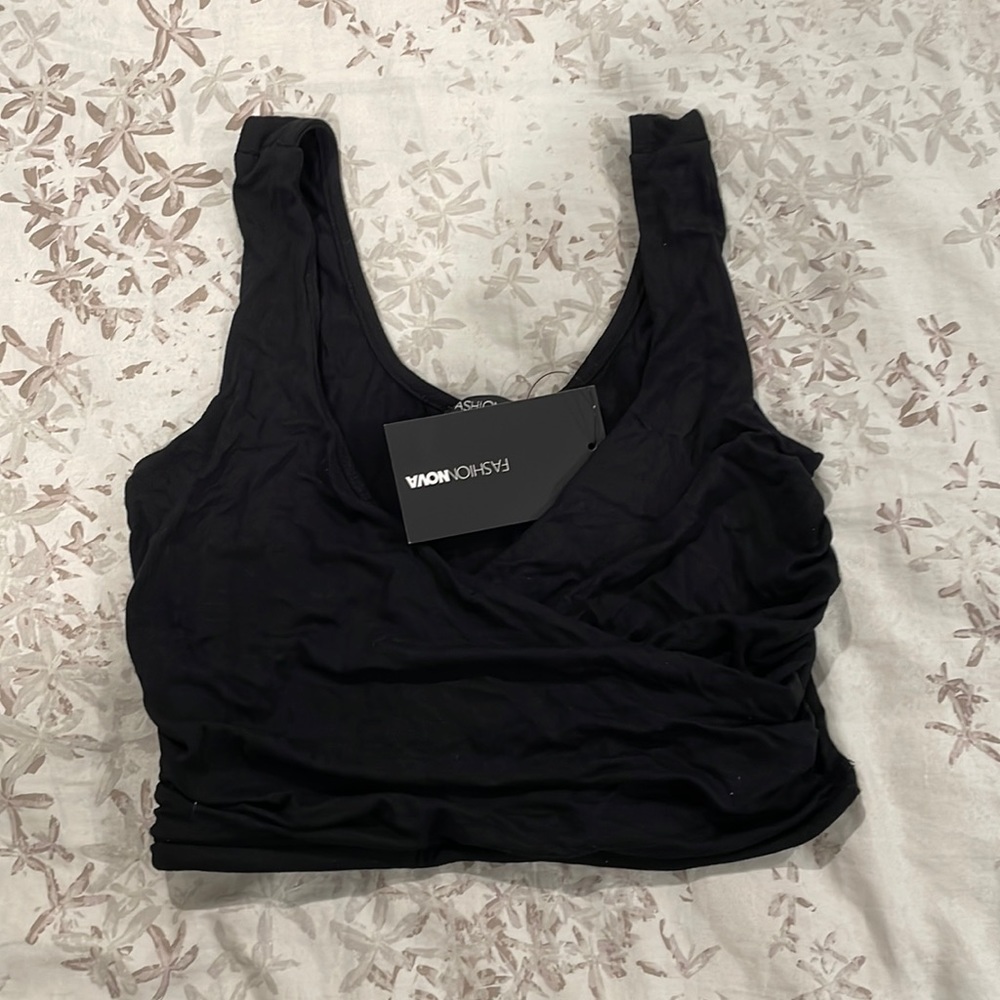 Black crop top